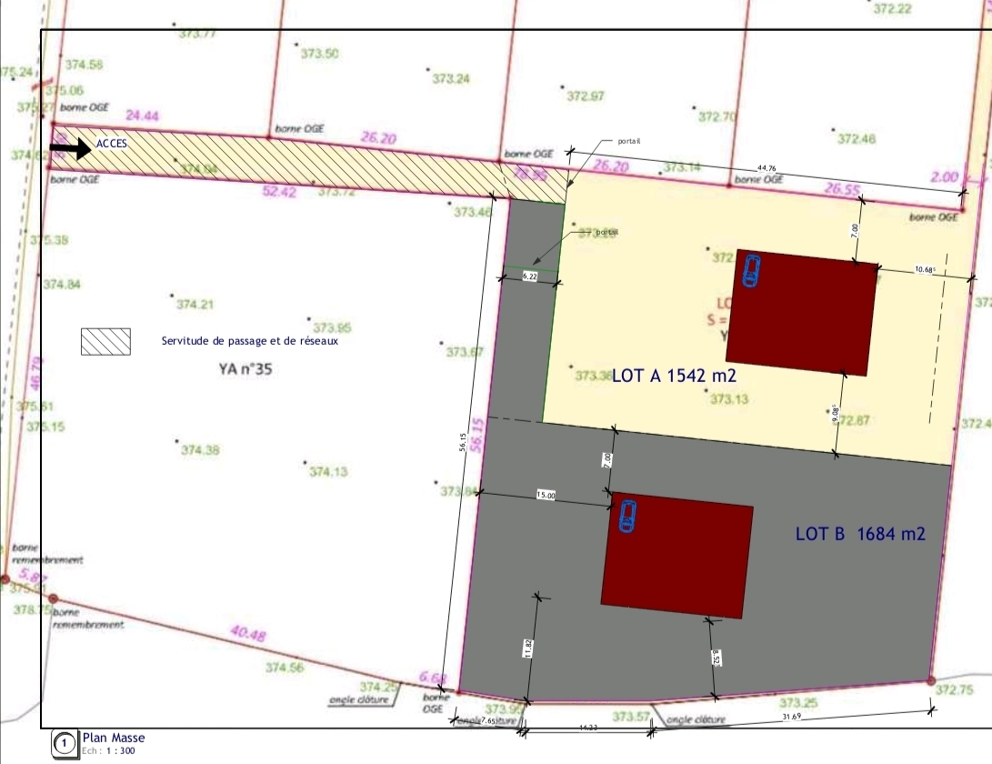 Terrain 1684M² – Biozat