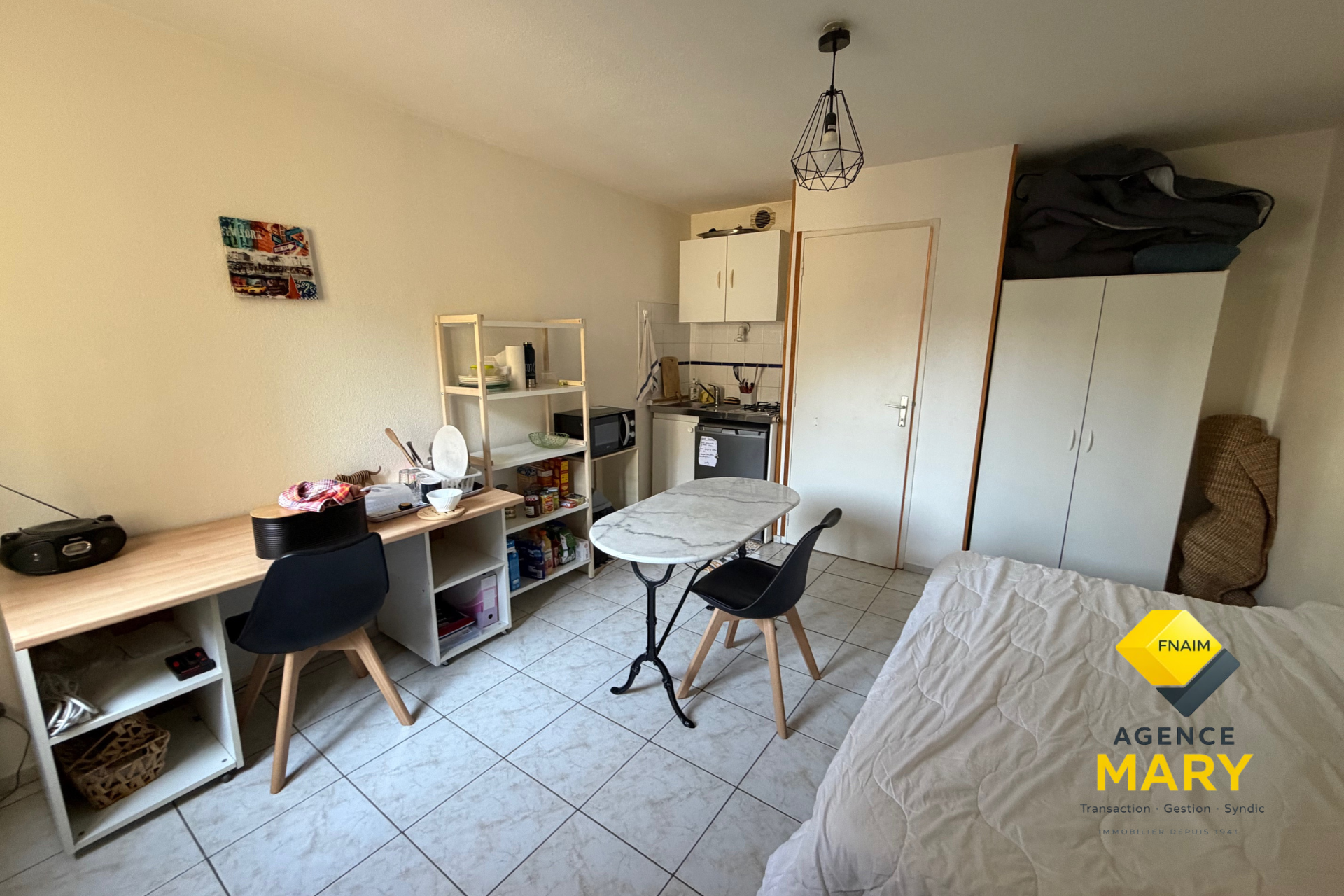 Studio meublé – 18,39 m² – 1er étage – Vichy centre ville